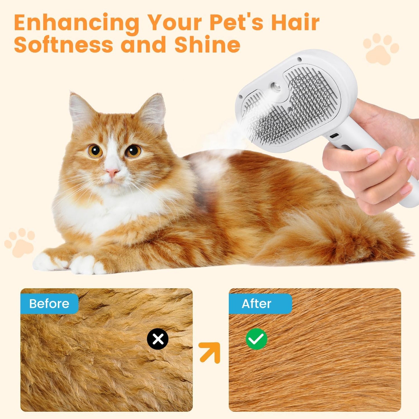 🐾 Pet Steamer Brush 🐾 FamSphere