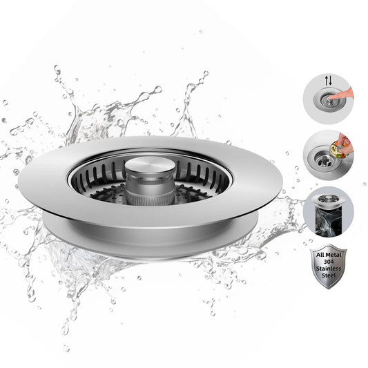 The 3-in-1 Kitchen Sink Drain Strainer FamSphere