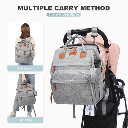 All-in-One Diaper Bag Backpack with Changing Station FamSphere