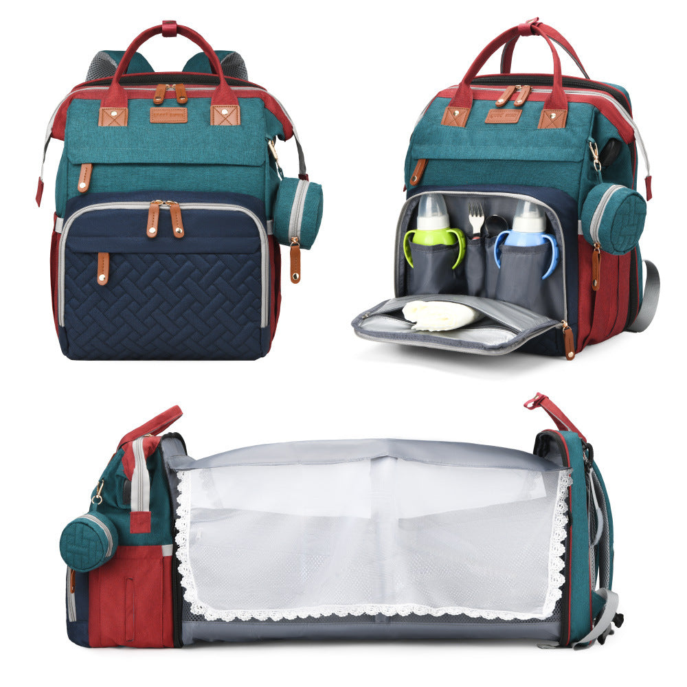 All-in-One Diaper Bag Backpack with Changing Station FamSphere