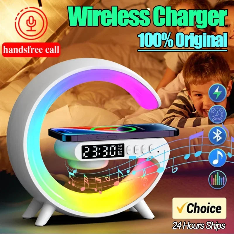 Multifunctional Wireless Charger/alarm Clock Speaker FamSphere