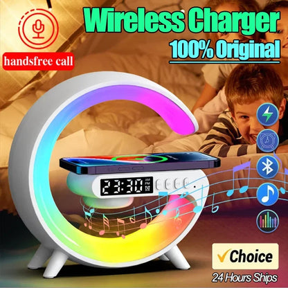 Multifunctional Wireless Charger/alarm Clock Speaker FamSphere