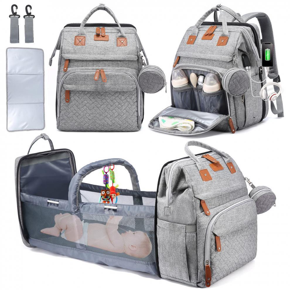 All-in-One Diaper Bag Backpack with Changing Station FamSphere