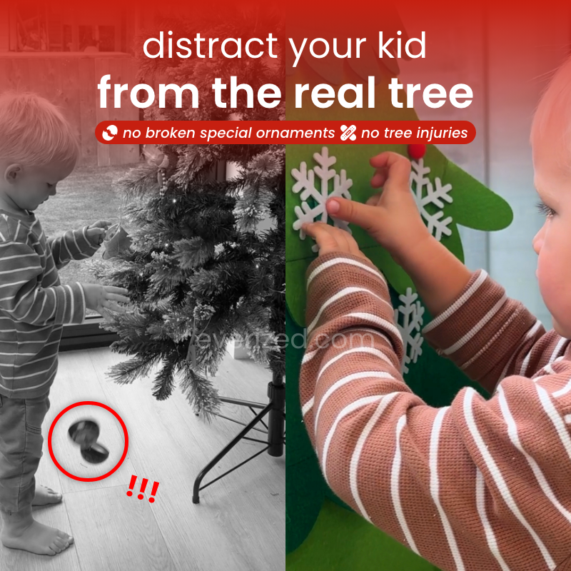 bundle set with multiple trees and ornaments