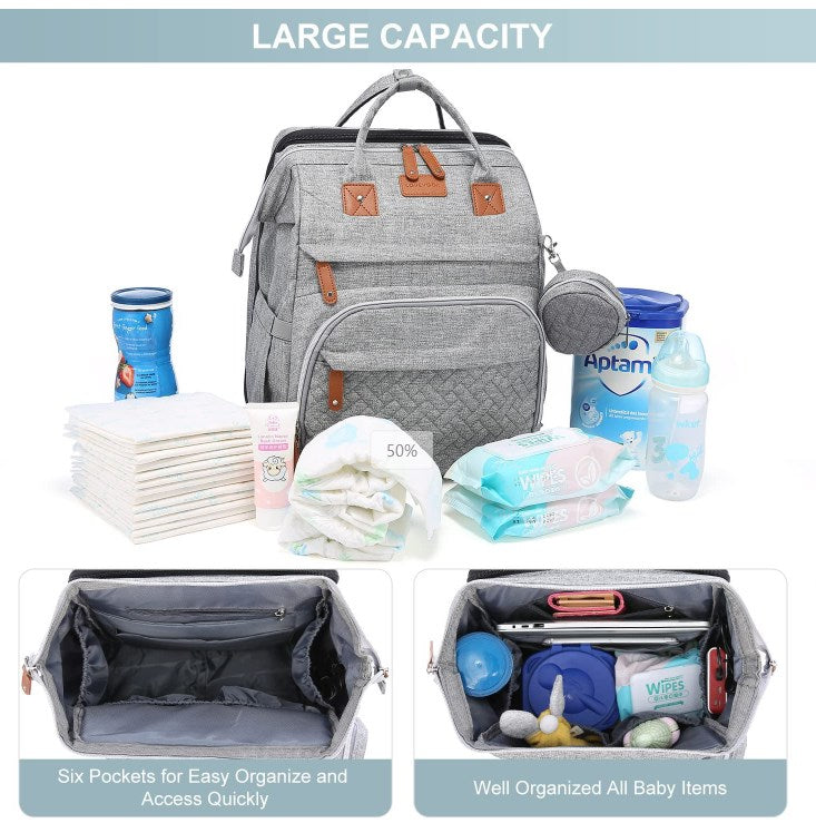 All-in-One Diaper Bag Backpack with Changing Station FamSphere