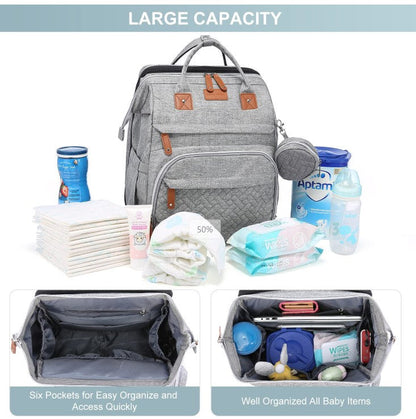 All-in-One Diaper Bag Backpack with Changing Station FamSphere